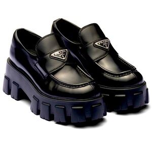 Monolith brushed leather loafers